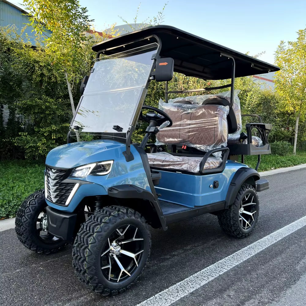 2026 High Quality off Road Club 48V 5KW Lithium 4 6 Seaters Hot Selling Cheap Electric Golf Cart Four Wheel Disc Brakes