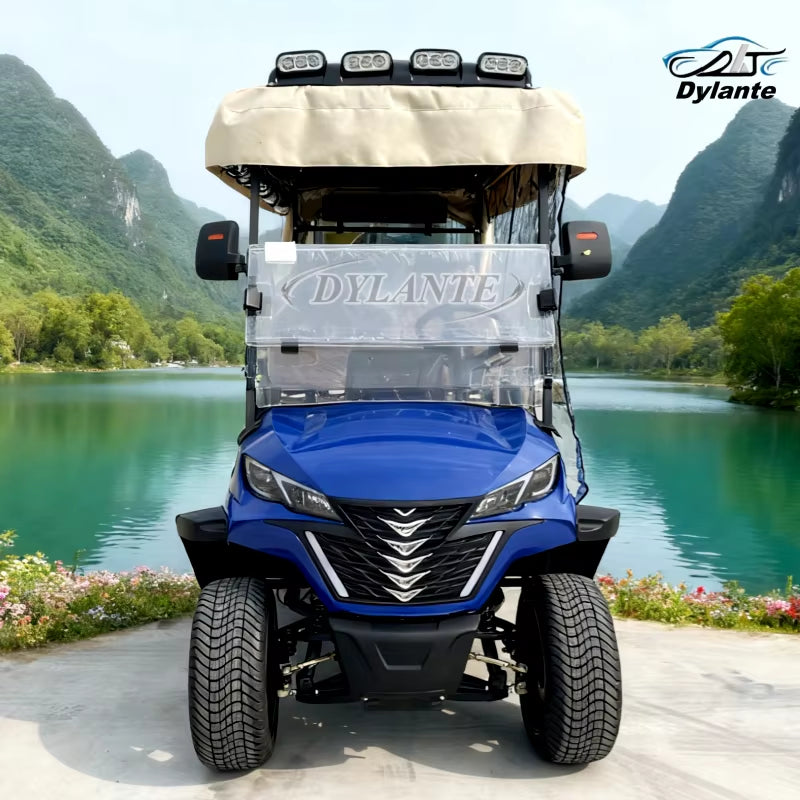 2026 High Quality off Road Club 48V 5KW Lithium 4 6 Seaters Hot Selling Cheap Electric Golf Cart Four Wheel Disc Brakes