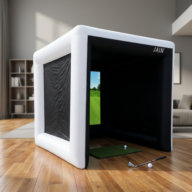 Indoor Inflatable Golf Simulator Kids Golf Practice Swing Tent Inflatable Driving Range Trainning Cage for Exercise&Play — Studio Shot
