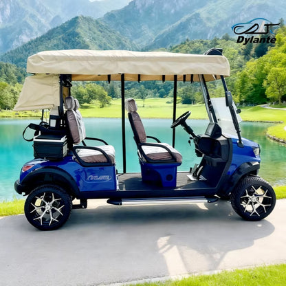 2026 High Quality off Road Club 48V 5KW Lithium 4 6 Seaters Hot Selling Cheap Electric Golf Cart Four Wheel Disc Brakes