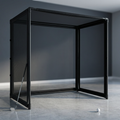 DIY Golf Simulator Impact Screen Frame Enclosure Kit Set, Use with Simulators, Durable Fabric with Velcro, Reinforced Black Border, 9.8'X9.8'X4.9'