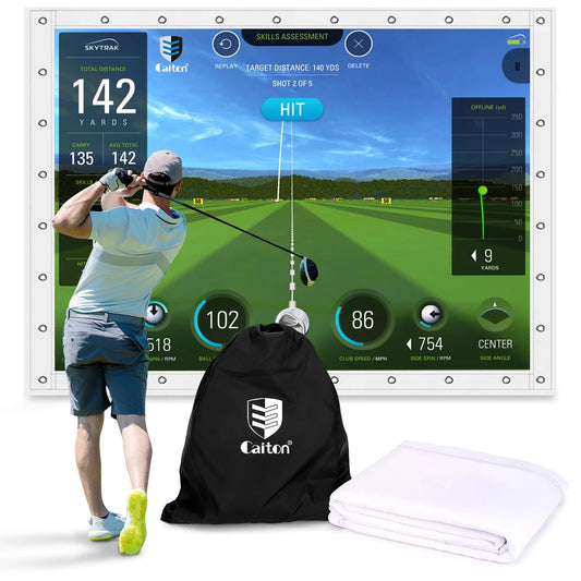 HD Golf Simulator Impact Screen – Double-Layer, Silent, Durable, 4 Sizes, Indoor & Outdoor, Training Projection Screen